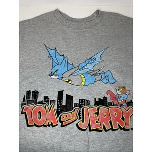 Tom and Jerry T-Shirt Medium Batman And Superman Collaboration NWOT